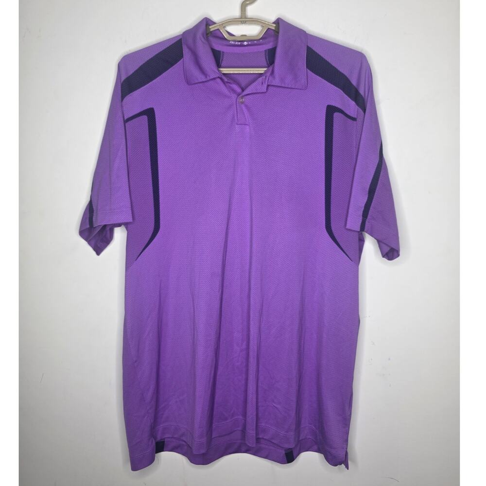 Nike Golf Dri-Fit purple black short sleeve polo shirt - XL